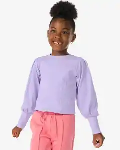Kinder-T-Shirt, gerippt lavendel