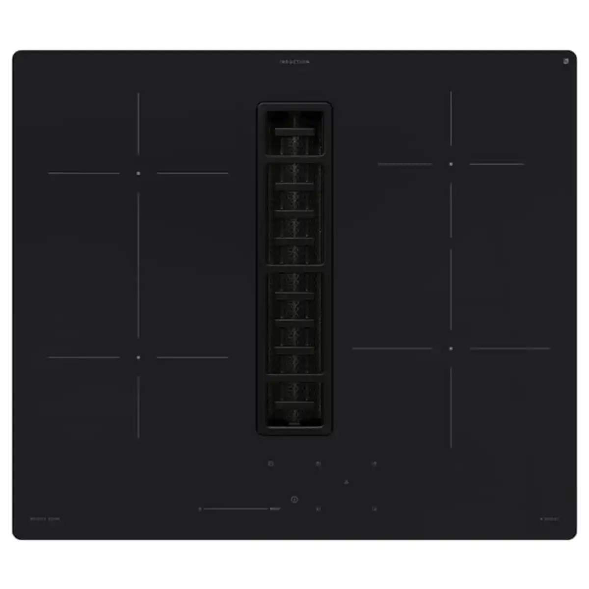 Bild 1 von FÖRDELAKTIG Induktionskochfeld mit Dunstabzug, IKEA 500 schwarz, 60 cm