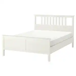 HEMNES Bettgestell, weiß gebeizt/Leirsund, 140x200 cm