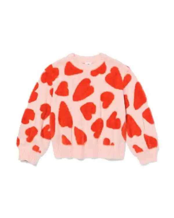 Bild 2 von Kinderpullover Herzen rosa