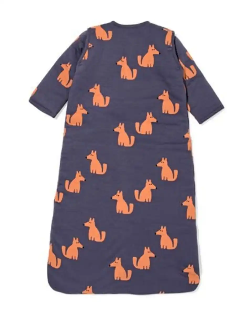 Bild 2 von Schlafsack mit abnehmbaren Ärmeln aus Baumwolle, 3,0 TOG, Hunde anthrazit