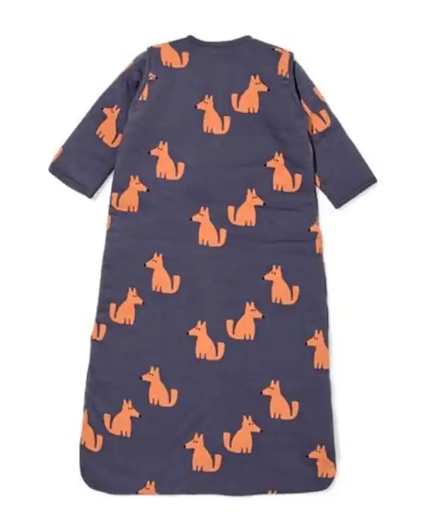 Bild 2 von Schlafsack mit abnehmbaren Ärmeln aus Baumwolle, 3,0 TOG, Hunde anthrazit