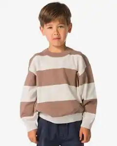 Kinderpullover mit Streifenmuster braun