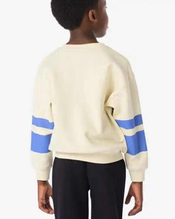 Bild 4 von Kindersweater, gestreift ecru