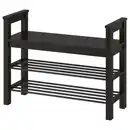 Bild 1 von HEMNES Bank mit Schuhablage, schwarzbraun, 85x32x65 cm