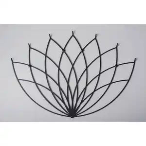 Mid.you Wandgarderobe, Schwarz, Metall, Uni, 48x47x2.5 cm, Garderobe, Garderobenleisten & Garderobenhaken