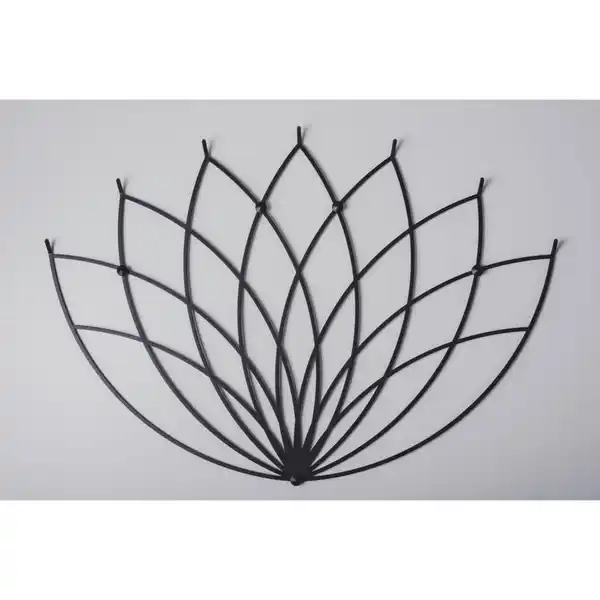 Bild 1 von Mid.you Wandgarderobe, Schwarz, Metall, Uni, 48x47x2.5 cm, Garderobe, Garderobenleisten & Garderobenhaken