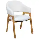 Bild 1 von Linea Natura Armlehnstuhl, Beige, Holz, Textil, Eiche, massiv, eckig, 56.5x82.5x59.5 cm, Stoffauswahl, Typenauswahl, inklusive Armlehnen, Esszimmer, Stühle, Esszimmerstühle, Armlehnenstühle