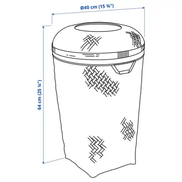 Bild 4 von SALUDING Wäschekorb, Handarbeit Bambus, 50 l