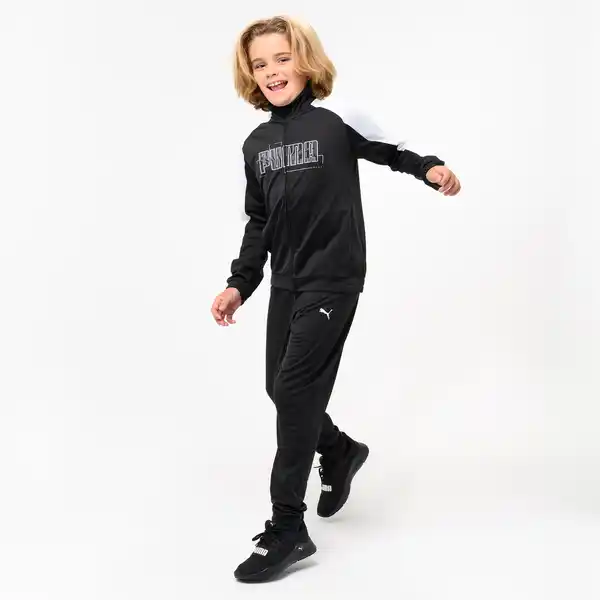 Bild 1 von PUMA Trainingsanzug Kinder Polyester - schwarz/weiß