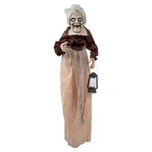 Alte Frau mit Laterne