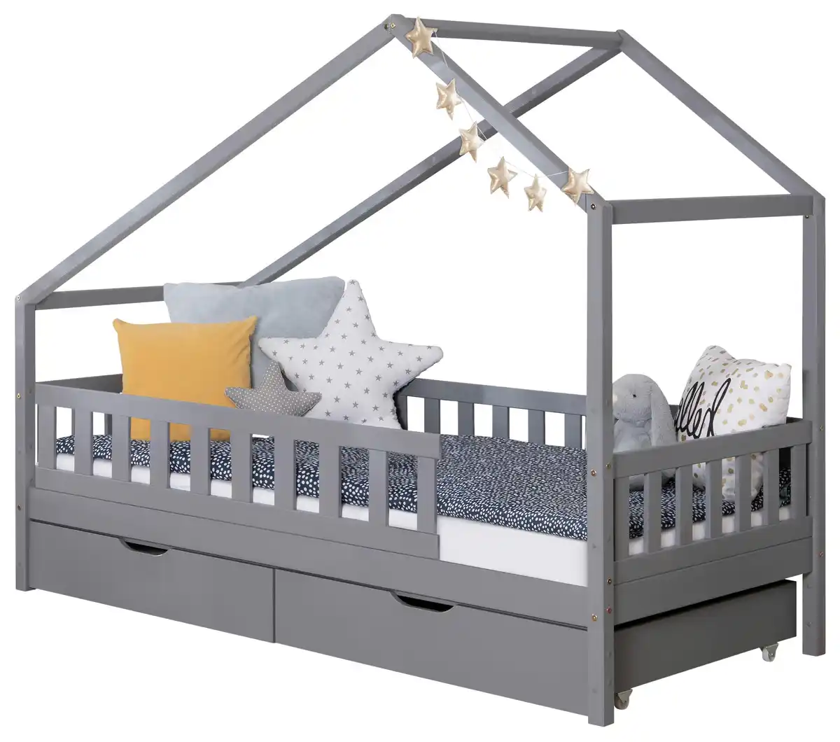 Bild 1 von Hausbett Lou ca. 90x200 cm Holz Hellgrau, Hellgrau