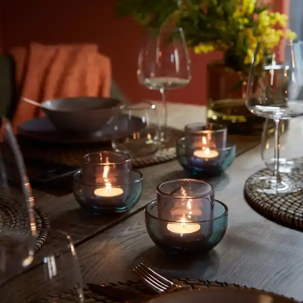 Bild 2 von TALLTITA Teelichthalter 2er-Set, blau/lila