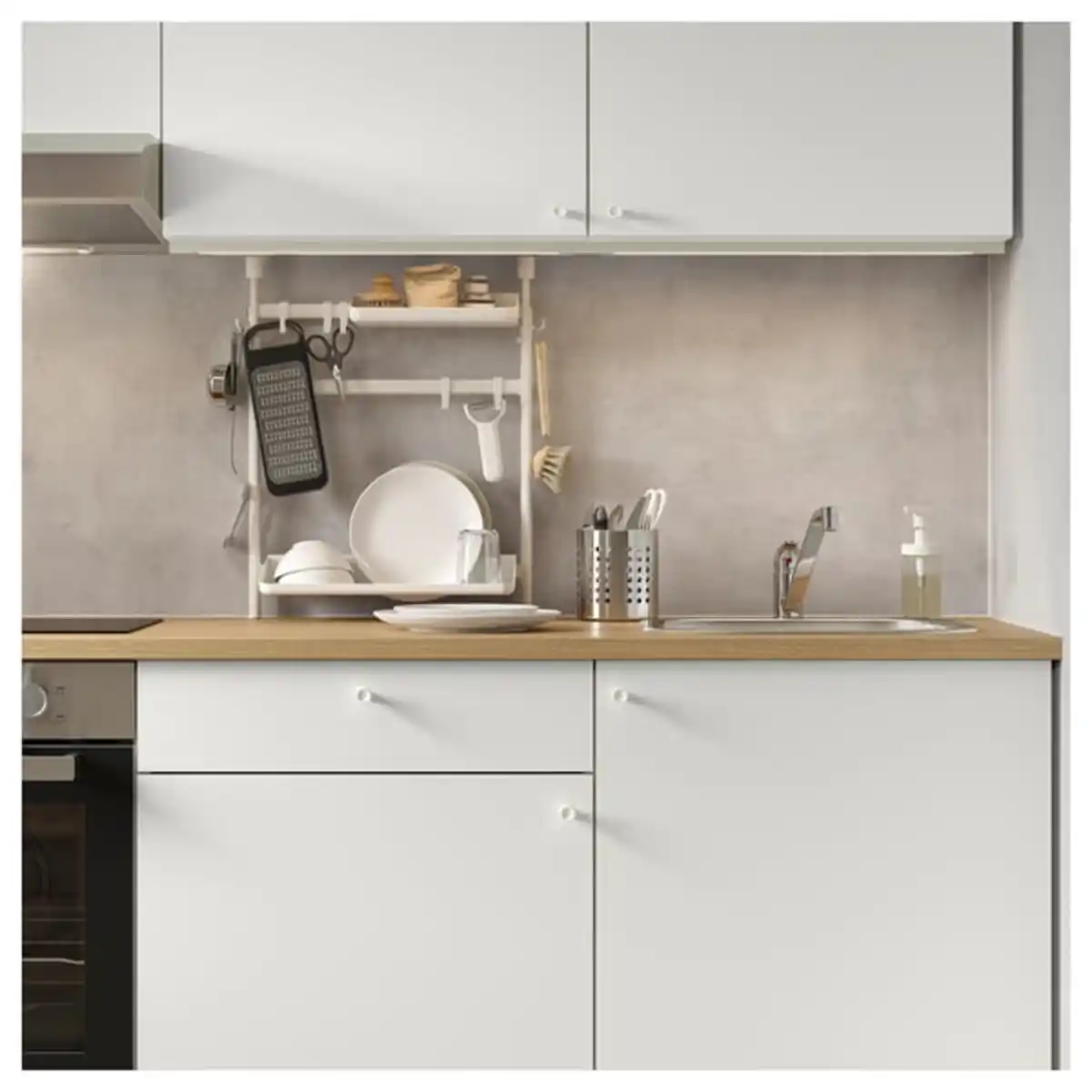 Bild 4 von SUNNERSTA Aufbewahrungs-Set Küche, ohne Bohren/Abtropfgestell/Haken