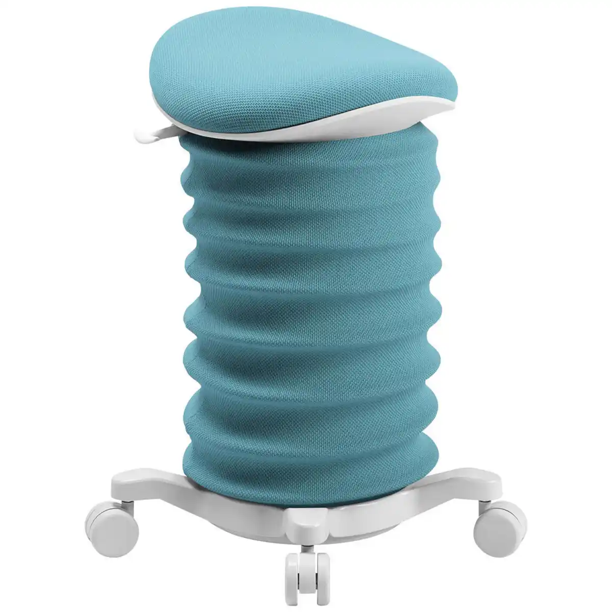 Bild 1 von Topstar Bürohocker, Blau, Weiß, Kunststoff, Textil, Uni, Rollen, 37.5x58-70x36 cm, Made in Germany, Stühle