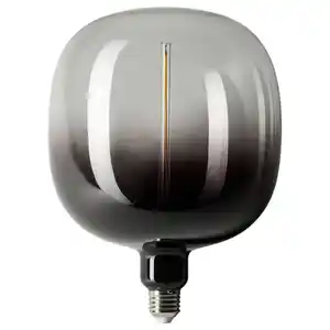 MOLNART LED-Leuchtmittel E27 200 lm, röhrenförmig schwarz/Klarglas, 185 mm