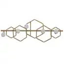 Bild 1 von Mid.you Wandgarderobe, Weiß, Gold, Metall, Holzwerkstoff, teilmassiv, Uni, 55x21x7 cm, Garderobe, Garderobenleisten & Garderobenhaken