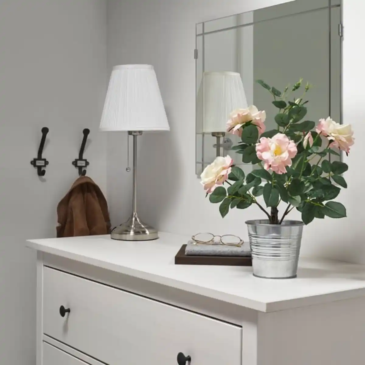 Bild 4 von FEJKA Topfpflanze, künstlich, drinnen/draußen/Rose rosa, 12 cm