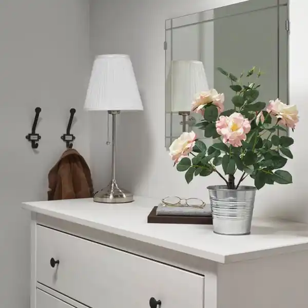 Bild 4 von FEJKA Topfpflanze, künstlich, drinnen/draußen/Rose rosa, 12 cm