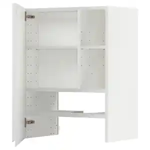 METOD Wandschrank f Dunstabzug/Boden/Tür, weiß/Voxtorp matt weiß, 60x80 cm