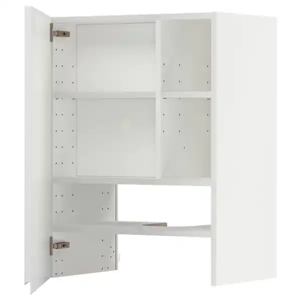 Bild 1 von METOD Wandschrank f Dunstabzug/Boden/Tür, weiß/Voxtorp matt weiß, 60x80 cm