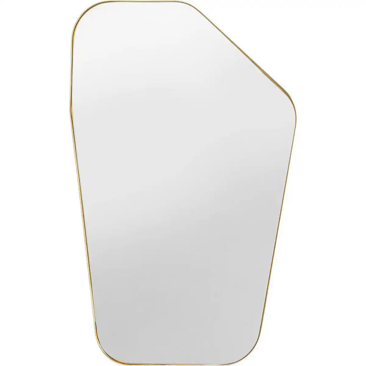 Bild 1 von Kare-Design Wandspiegel, Transparent, Messing, Metall, Glas, konisch, 64x95x3 cm, senkrecht und waagrecht montierbar, Spiegel, Wandspiegel