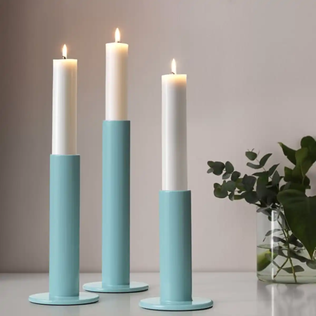 Bild 2 von TUVKORNELL Kerzenhalter 3 St., blau