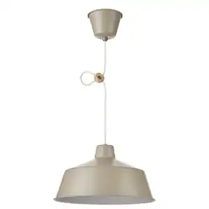 SJÖMAKT Hängeleuchte, beige/Esche, 38 cm