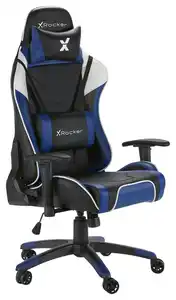 Gamingsessel Agility ca. 59,9x122x66cm Blau/Schwarz, Blau, Schwarz