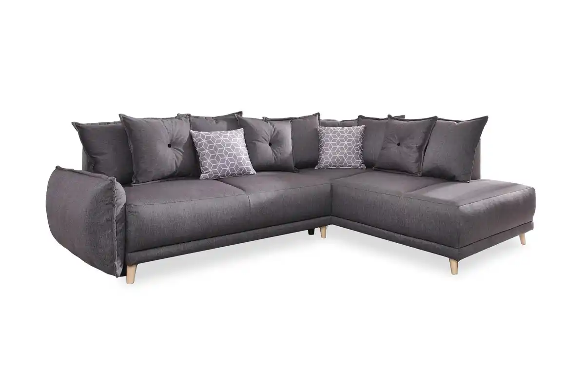 Bild 1 von Eckschlafsofa in Dunkelgrau ´LAZY LUKKA´, Dunkelgrau