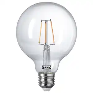 LUNNOM LED-Leuchtmittel E27 470 lm, dimmbar rund/Klarglas, 95 mm