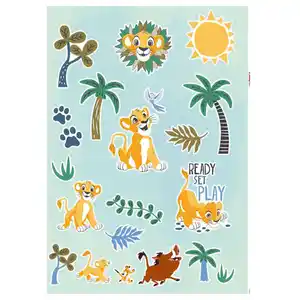 Xora Wandtattoo, Mehrfarbig, Kunststoff, 34-teilig, 50x70 cm, einfache und schnelle Anbringung, selbstklebend, Babymöbel, Kinderzimmer-Deko, Wandtattoos Kinderzimmer