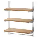 Bild 1 von KUNGSFORS Aufhängeschiene, Böden + Stange, Edelstahl/Esche
