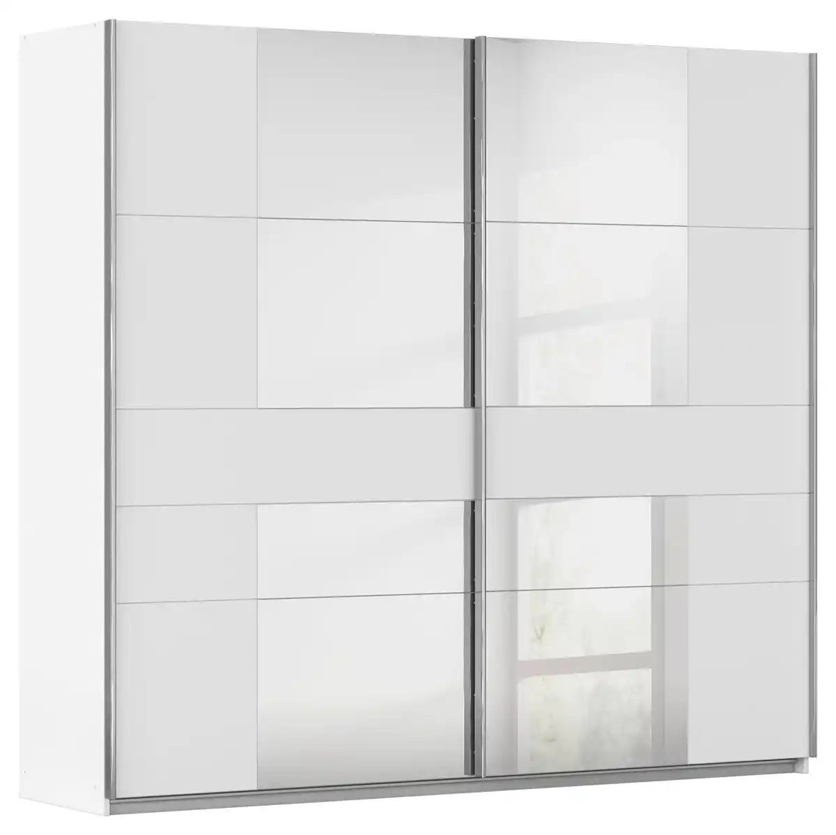 Bild 1 von Schwebetürenschrank Caspio Grau/Weiß, Grau, Weiß