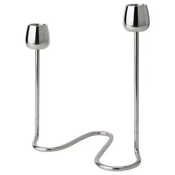 Bild 1 von SILVERPÄRON Kerzenständer für 2 Kerzen, silberfarben, 20 cm