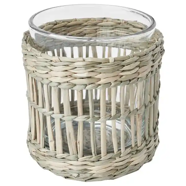 Bild 1 von SLIPPRIG Teelichthalter, Handarbeit Riedgras