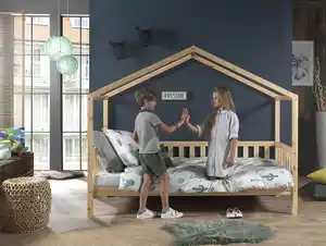 Hausbett Dallas 90x200 cm Kiefer Natur Echtholz, Naturfarben