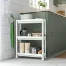 Bild 4 von KINNASJÖ Abfalleimer, mit Deckel selbstklebend/grün, 4 l