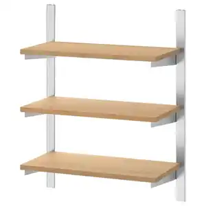 KUNGSFORS Aufhängeschiene, Böden, Edelstahl/Bambus, 60 cm