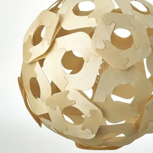 Bild 4 von ÖDLEBLAD Hängeleuchtenschirm, Birkenfurnier, 48 cm