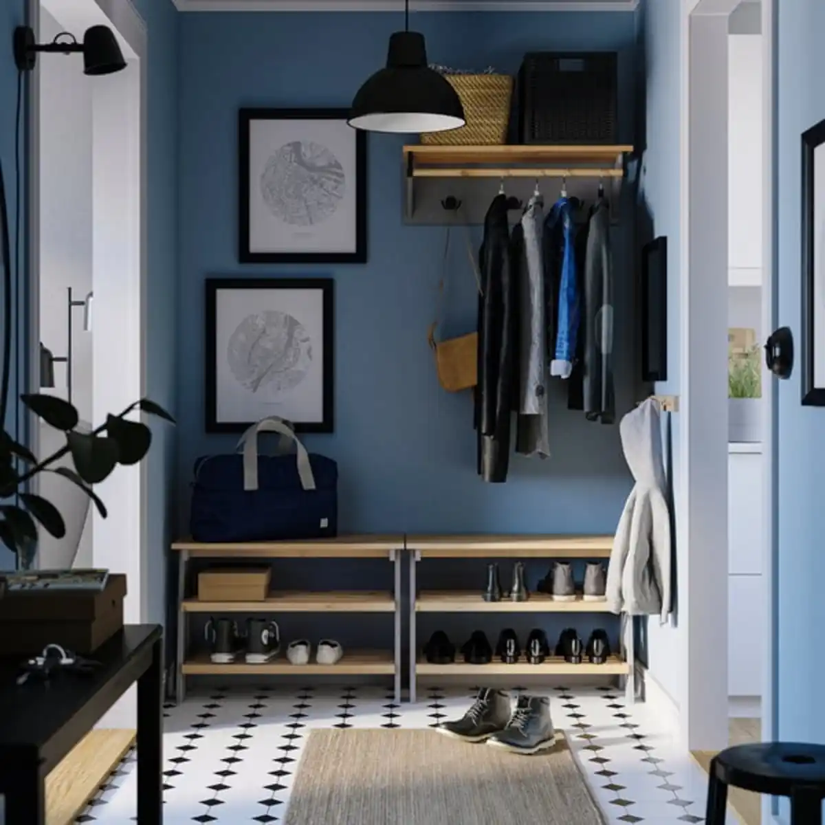 Bild 2 von KALLSÖ Bank mit Schuhablage, grau, 80x38x56 cm