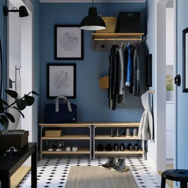 Bild 2 von KALLSÖ Bank mit Schuhablage, grau, 80x38x56 cm