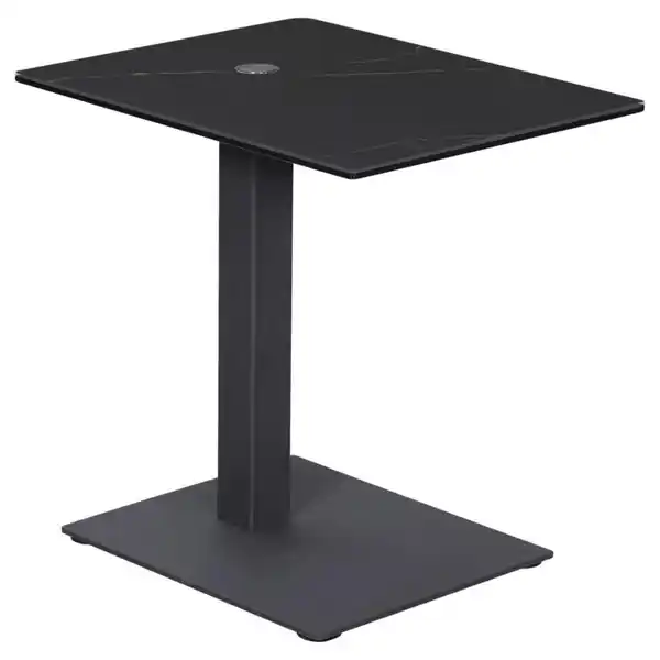 Bild 1 von Dieter Knoll Beistelltisch, Anthrazit, Schwarz, Metall, Glas, Keramik, rechteckig, Bodenplatte, eckig, 35x45-65x45 cm, höhenverstellbar, Wohnzimmer, Wohnzimmertische, Beistelltische, Beistelltische