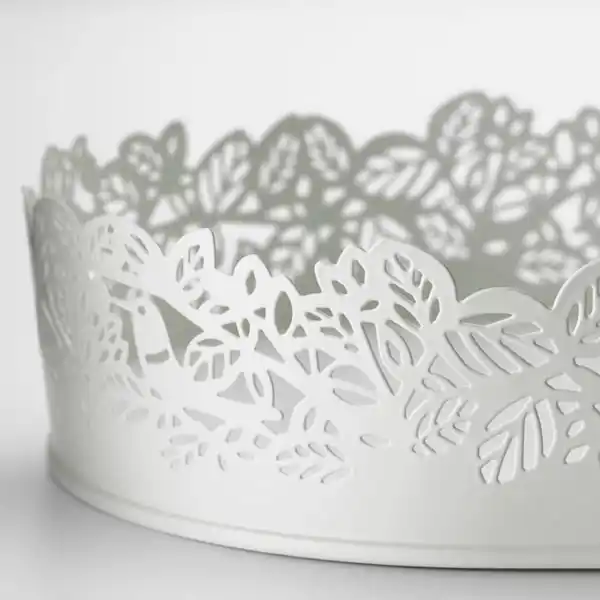 Bild 2 von SAMVERKA Kerzen-/Dekoschale, oval weiß, 35x15 cm