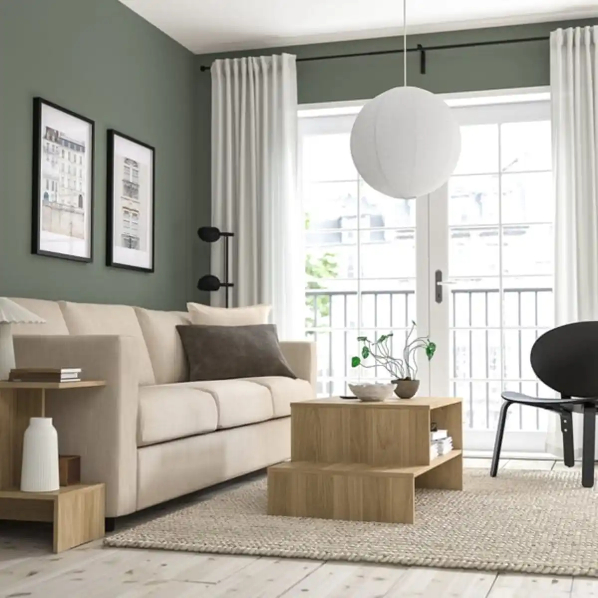 Bild 2 von GULLSUDARE Hängeleuchtenschirm, weiß/Handarbeit, 45 cm