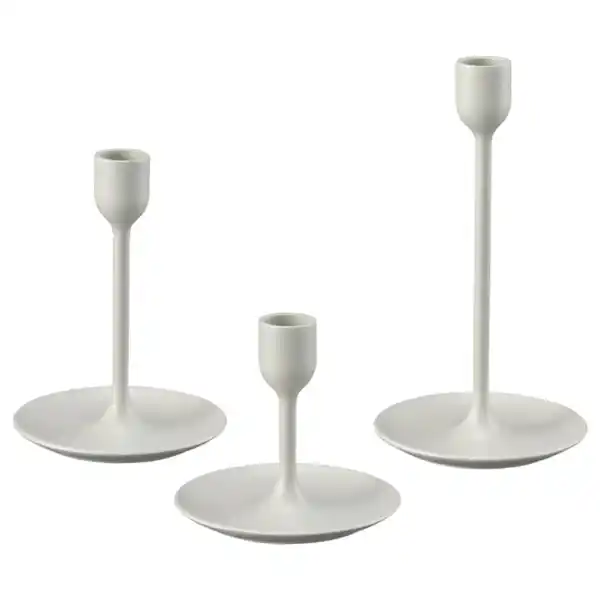 Bild 1 von FULLTALIG Kerzenständer 3er-Set, helles Graubeige