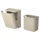 Bild 2 von FLORSJÖN Abfalleimer, beige, 3 l