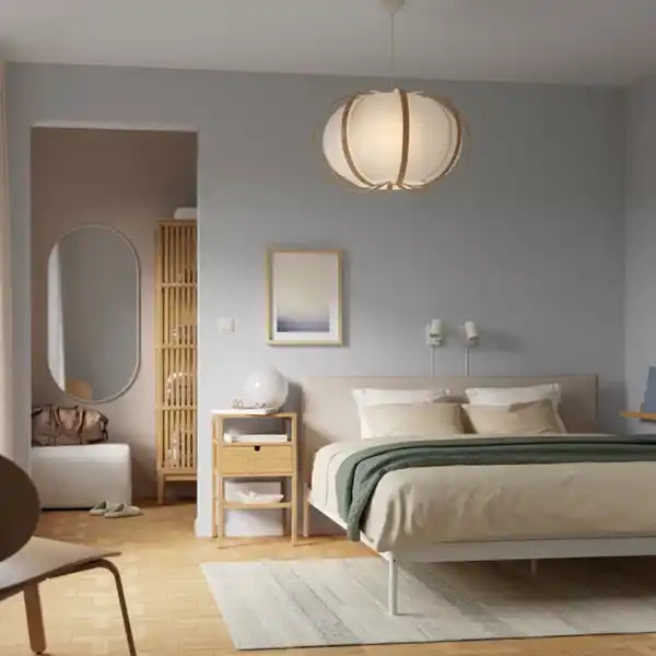 Bild 3 von TAGGTOFS / HAVSDJUP Hängeleuchte, weiß Bambus, 67 cm