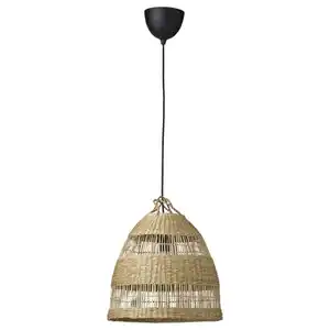TORARED / HAVSDJUP Hängeleuchte, Handarbeit Riedgras/schwarz, 36 cm