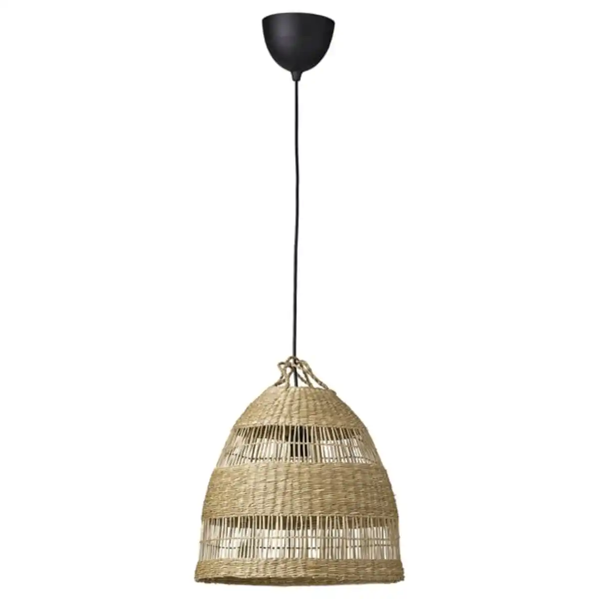 Bild 1 von TORARED / HAVSDJUP Hängeleuchte, Handarbeit Riedgras/schwarz, 36 cm